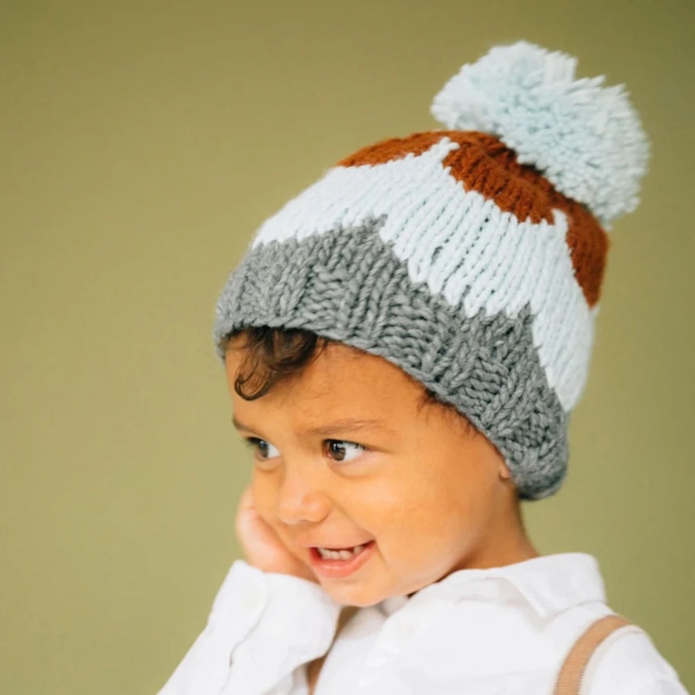 NWT Scalloped Knit Pom Hat by the Blueberry Hill | Unisex SIZE 12-24 months